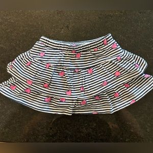 18m skort with precious heart and striped design